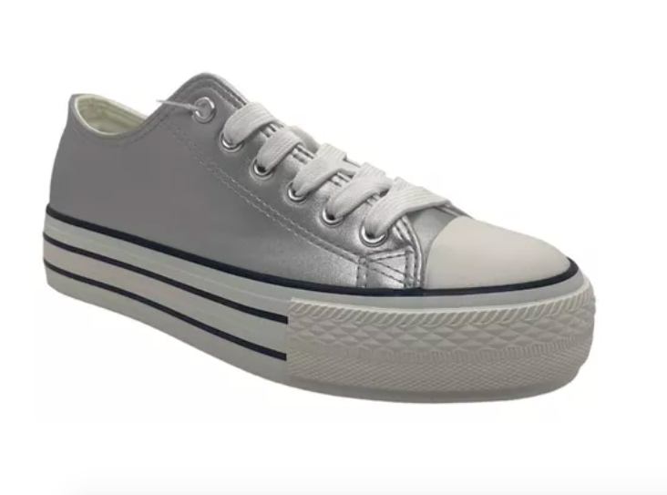 Zapatillas Plateado Metalizado-2
