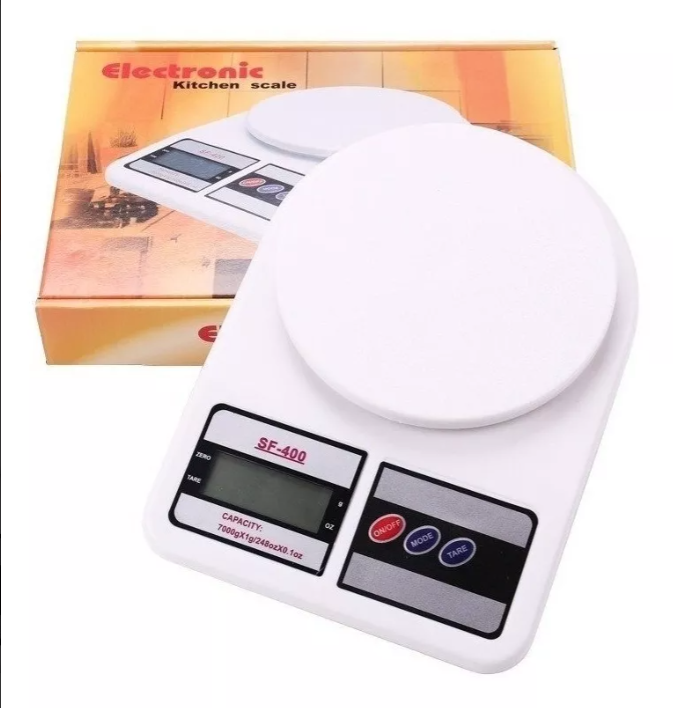 Balanza Pesa Digital Para Cocina Comercio De 7 Kg Color Blanco-7