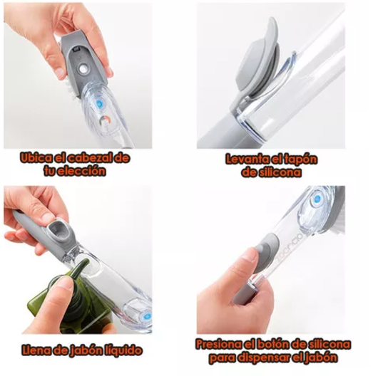 Cepillo Dispensador Jabón 2 En1-3