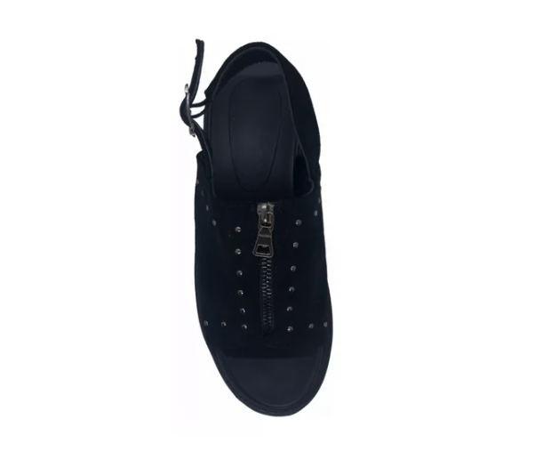 Sandalias Negras Con Plataforma Casual-2