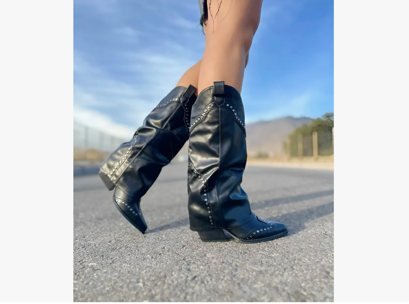 Botas Texanas Cowboy Con Tachas-4