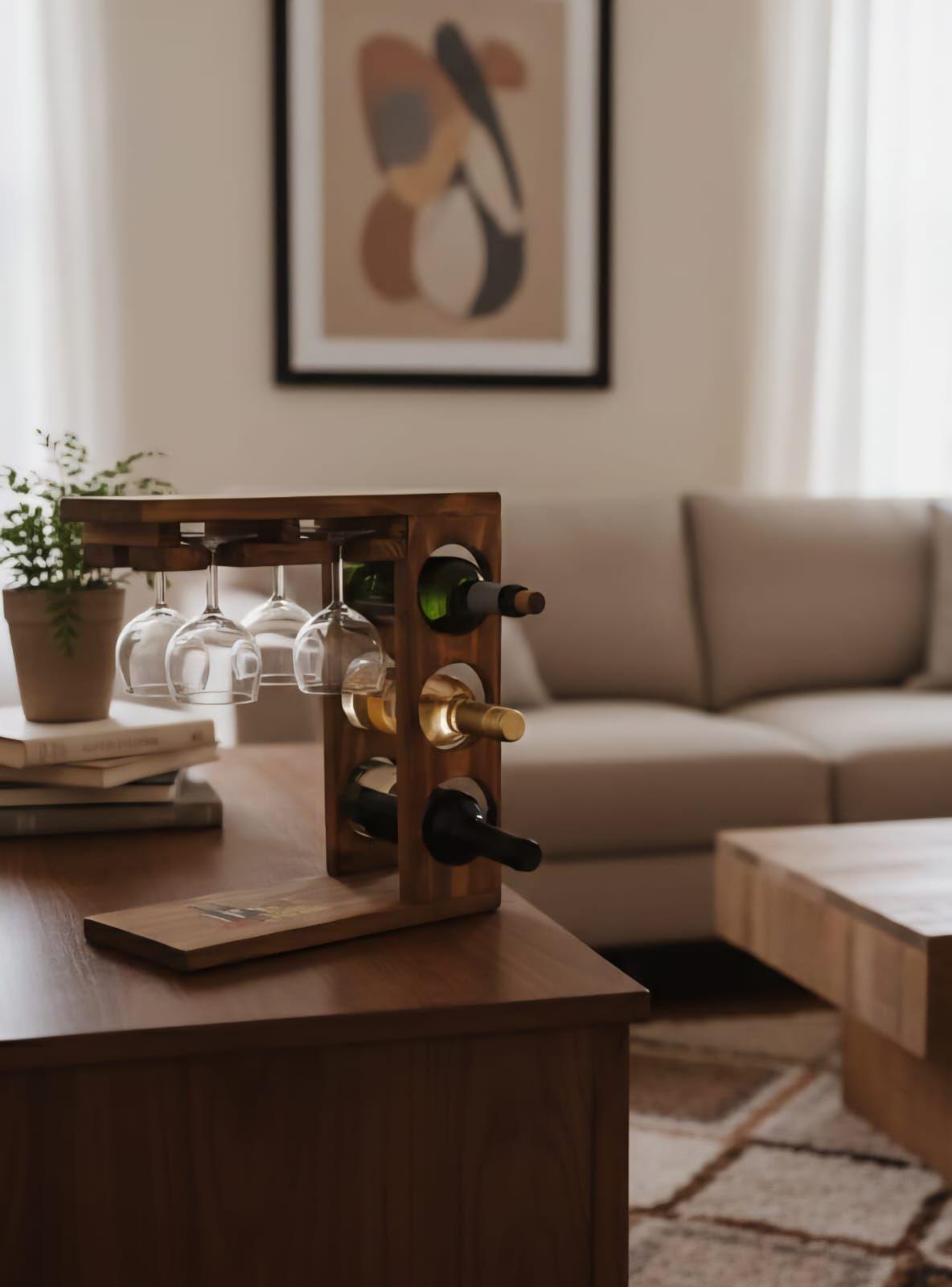 CAVA DE MADERA 3 BOTELLAS CON COPERO -LAMINA -2