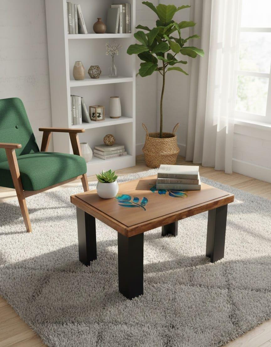 Mesa de centro cafe-negro con resina decorativa-2