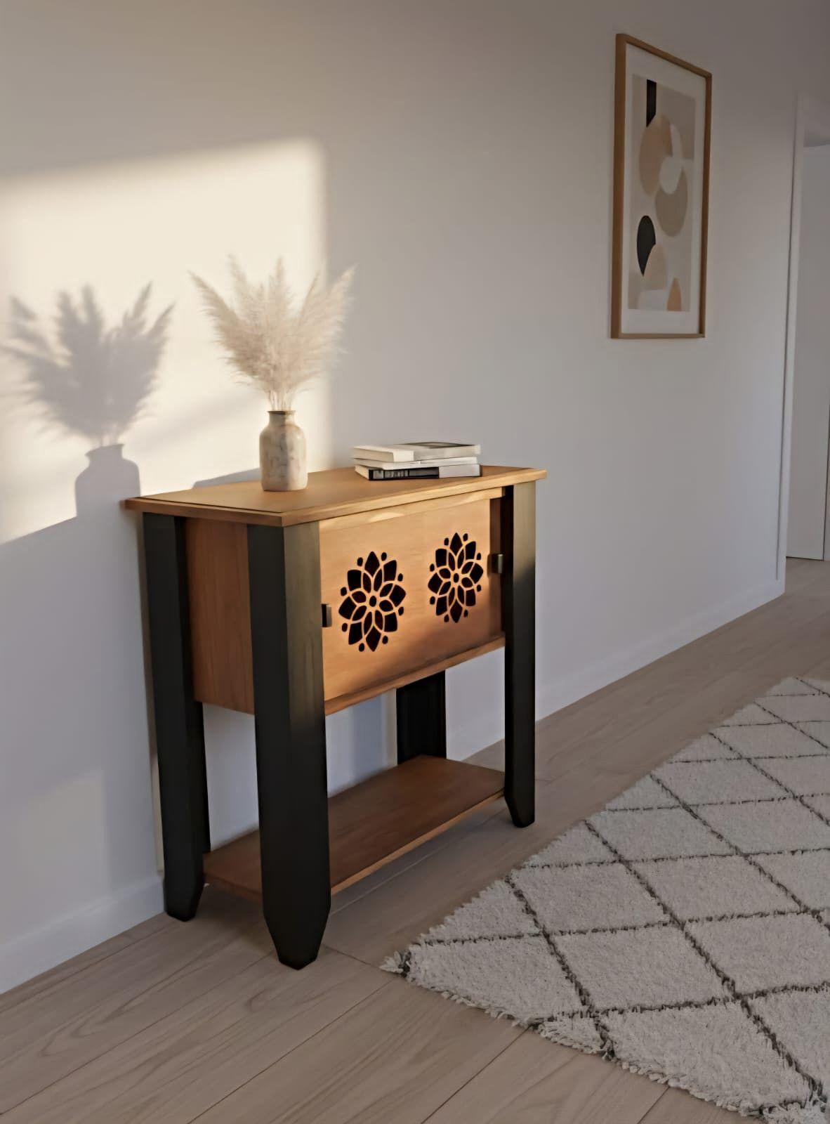 ARRIMO DE MADERA CON PUERTAS CORREDIZAS-2