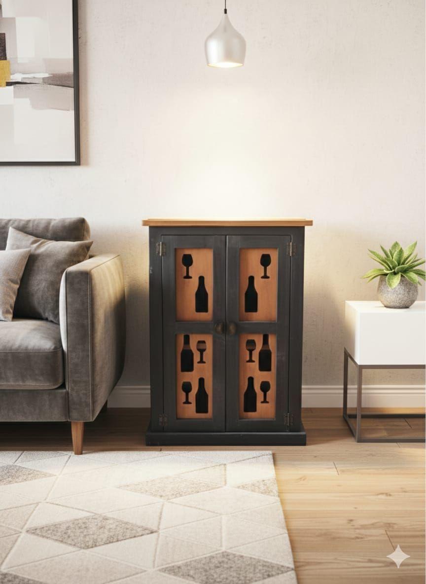 licorera negro cafe 2 puertas  caladas-2