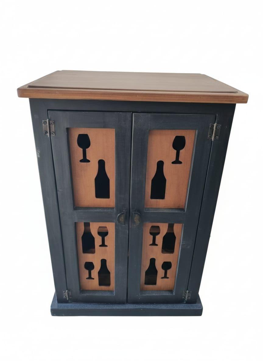 licorera negro cafe 2 puertas  caladas-3