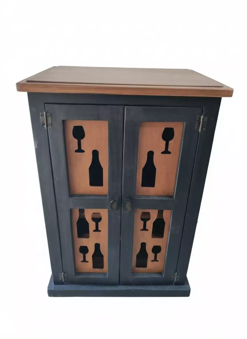 licorera negro cafe 2 puertas  caladas 80x53x41-3