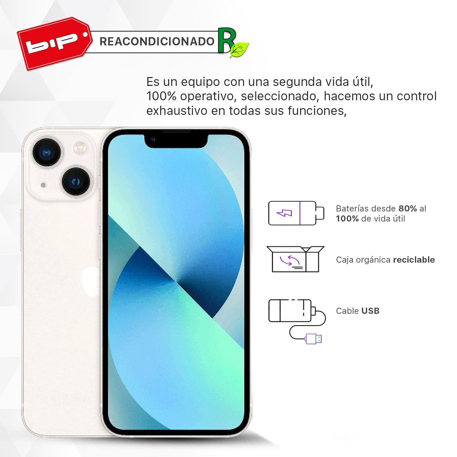 iPhone 13 Mini 256GB-Starlight- Reacondicionado-Grado A-1