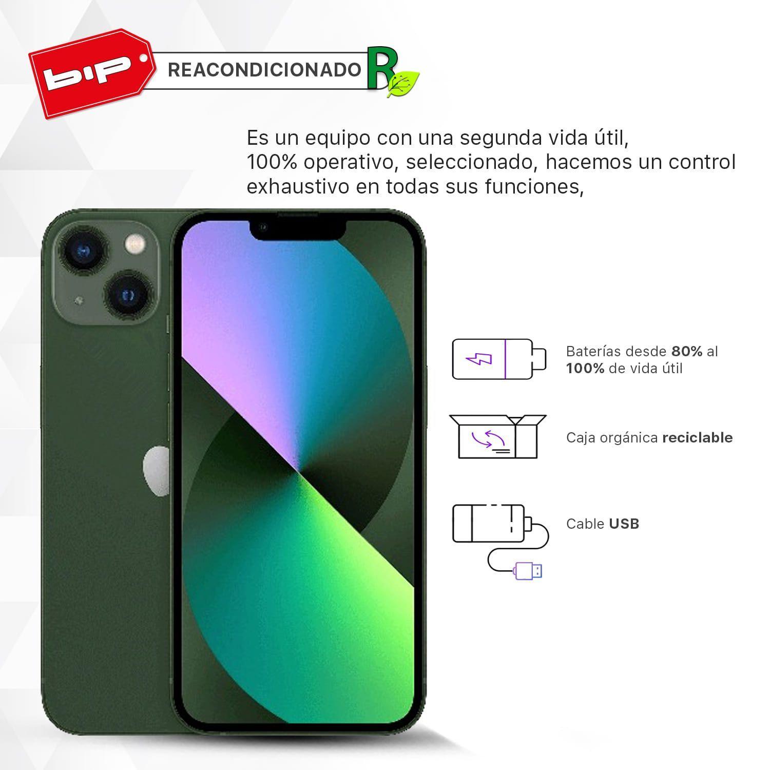 iPhone 13 Mini 256GB -Green- Reacondicionado -Grado A-0