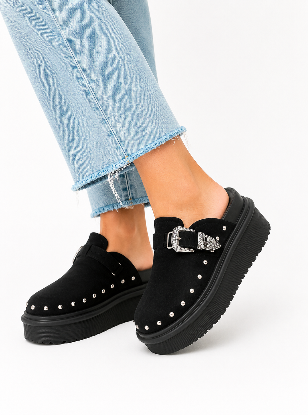 zuecos Plataforma Black-0