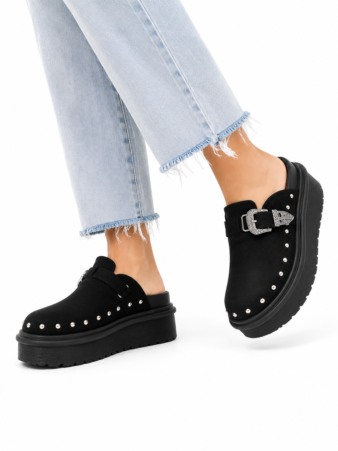 zuecos Plataforma Black-1