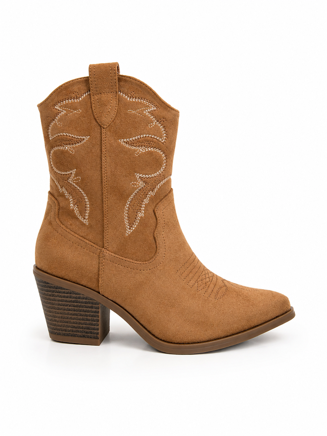 Bota Texana Camel Bordado Western-0