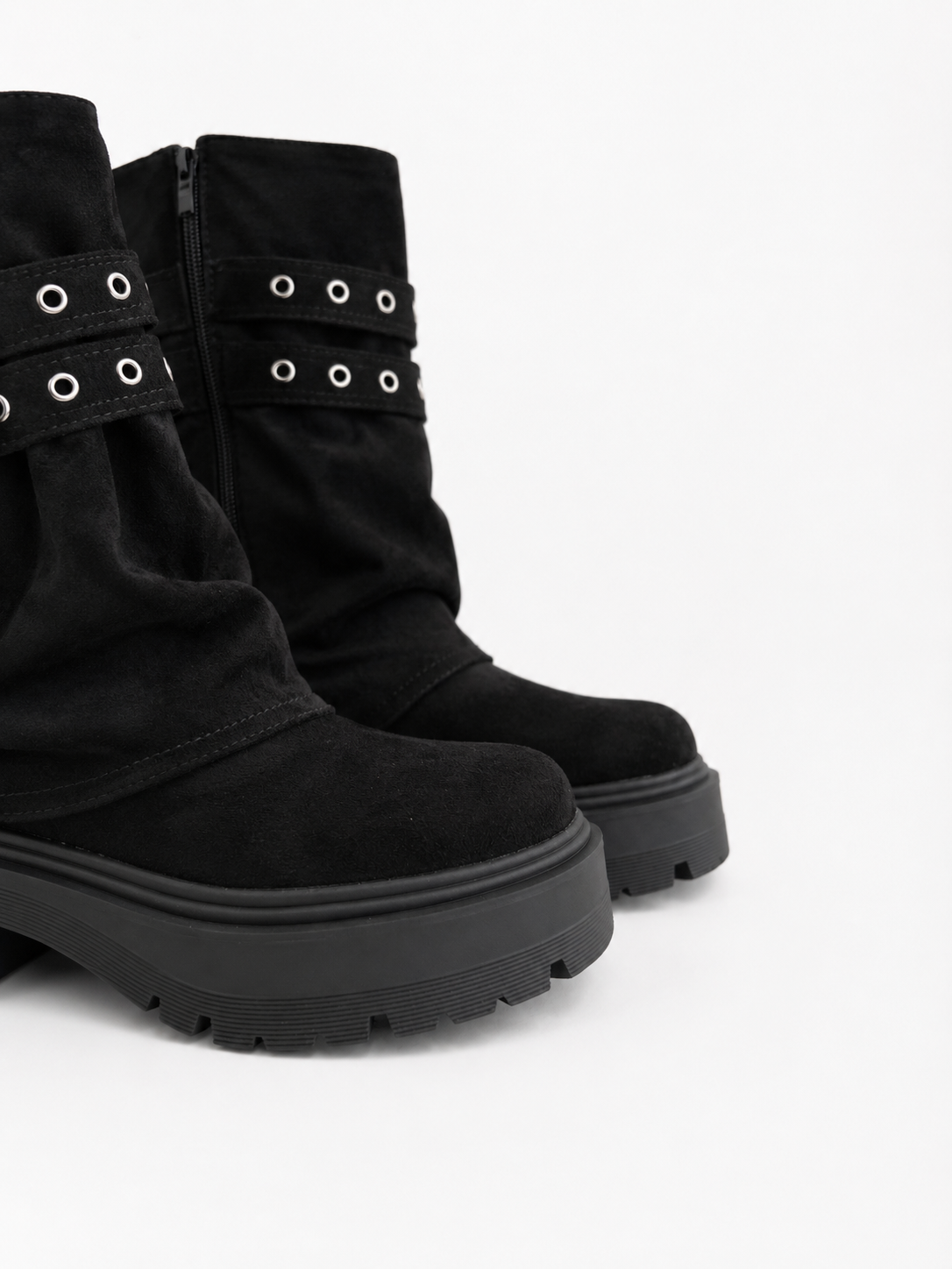 Bota Paris Black Plataforma Hebillas-1
