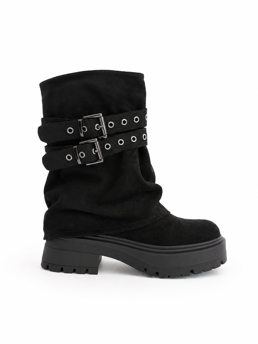 Bota Paris Black Plataforma Hebillas-2