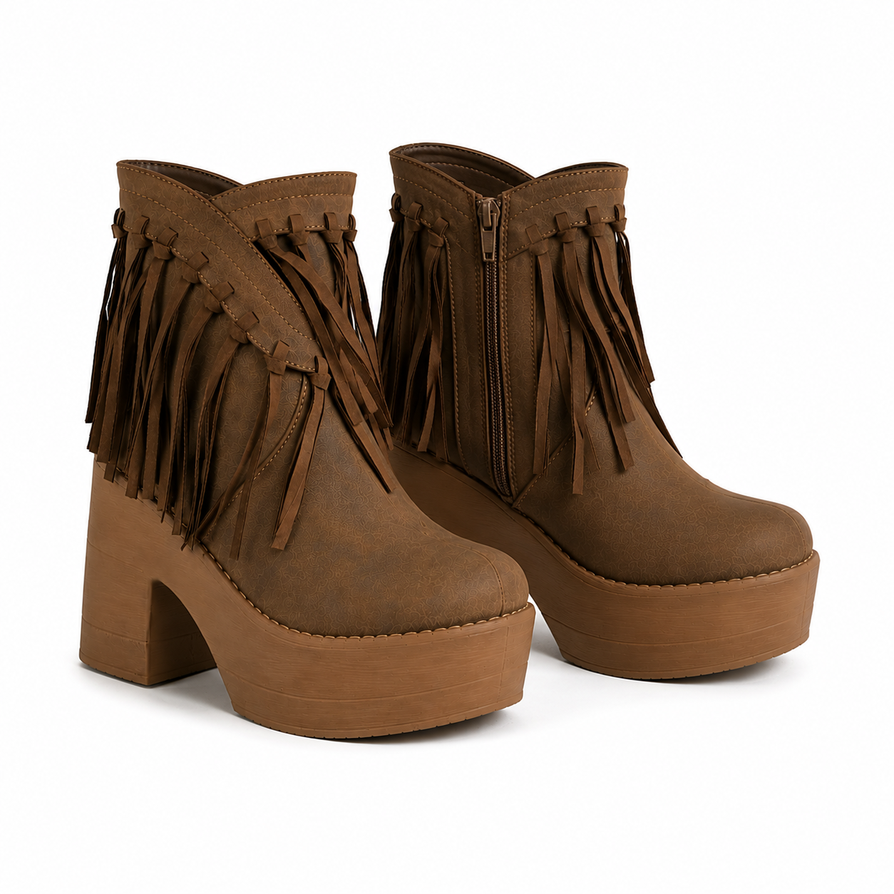 Botines Plataforma Paris Camel Vintage-2