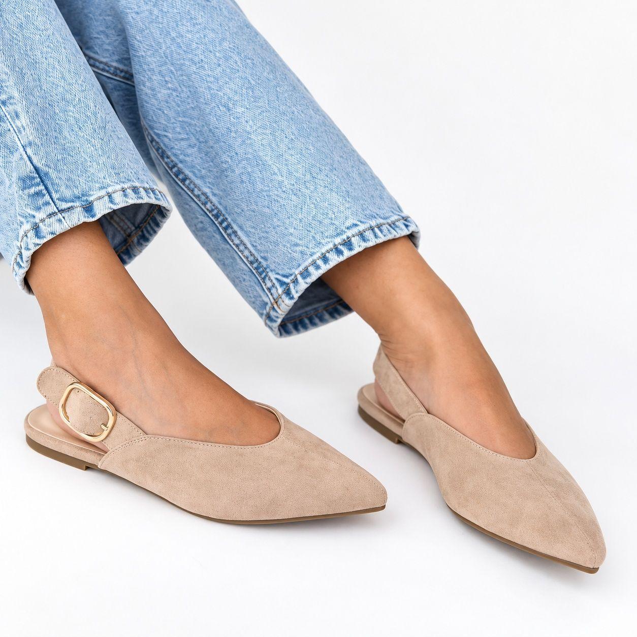 Ballerina Mujer Beige Elegancia y Comodidad-1