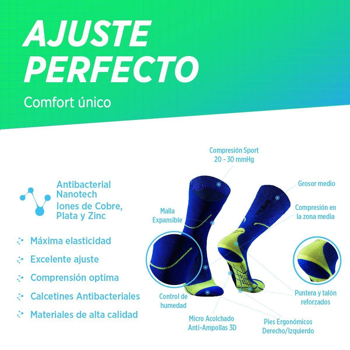 Medias de compresión running tenis futbol padel crossfit 20 30 mmhg-1