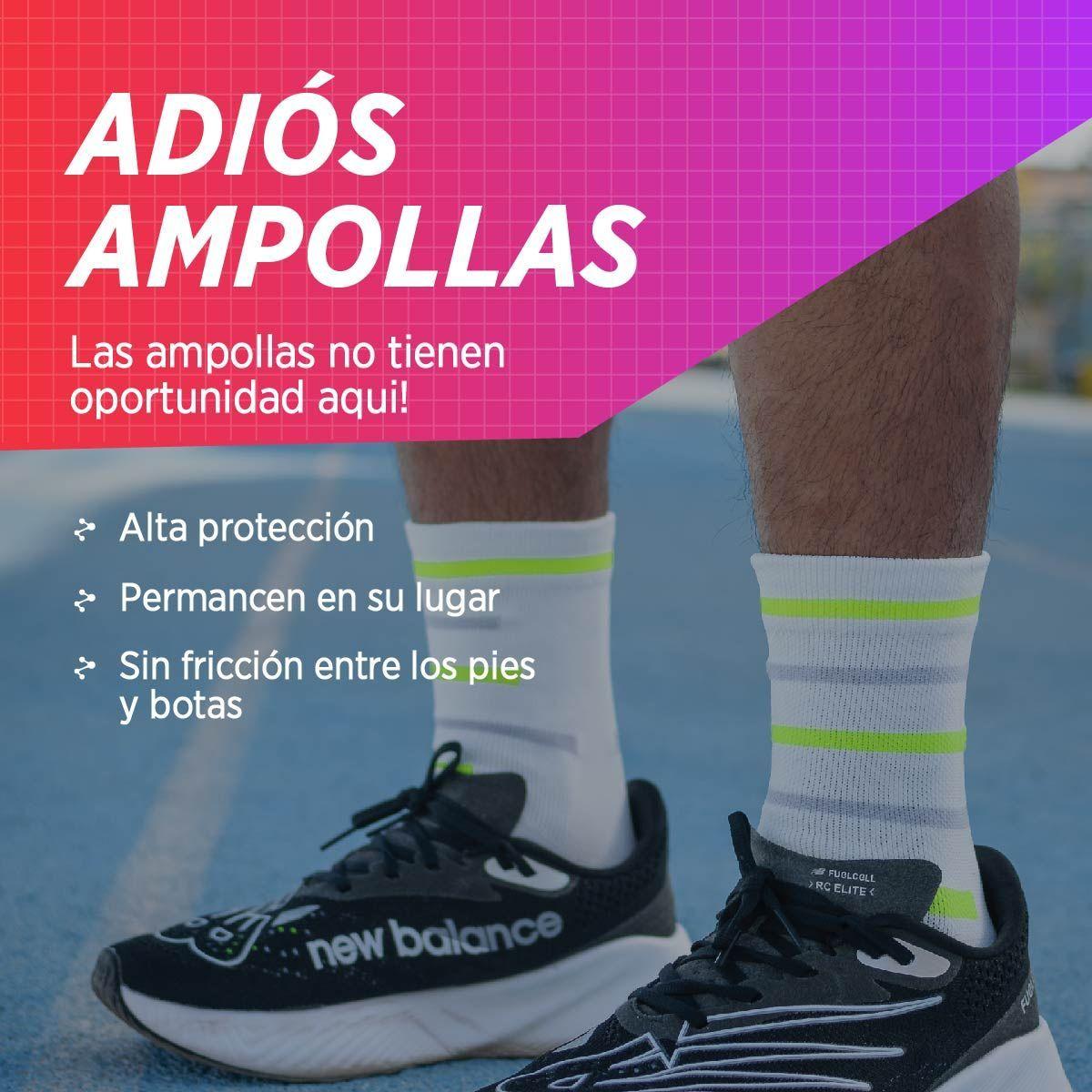 Calcetines Deportivas Compresión para Running Ciclismo Gym Futbol 2 Pack-3
