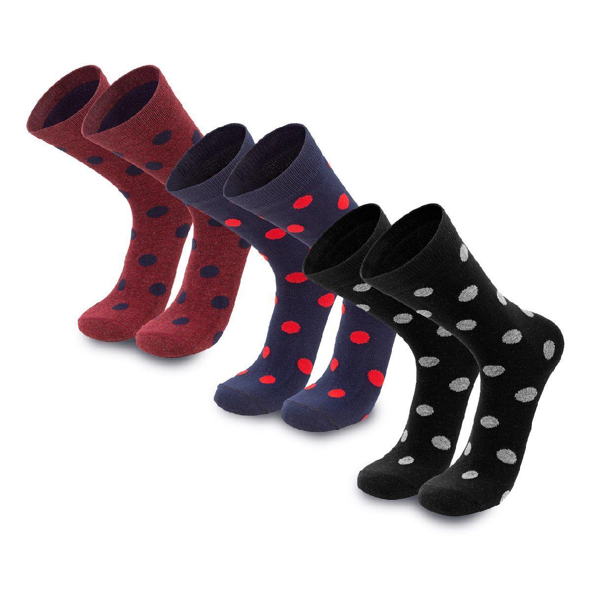 Calcetines de algodón pima oficina reuniones clásicas hombre mujer 3-pack-0