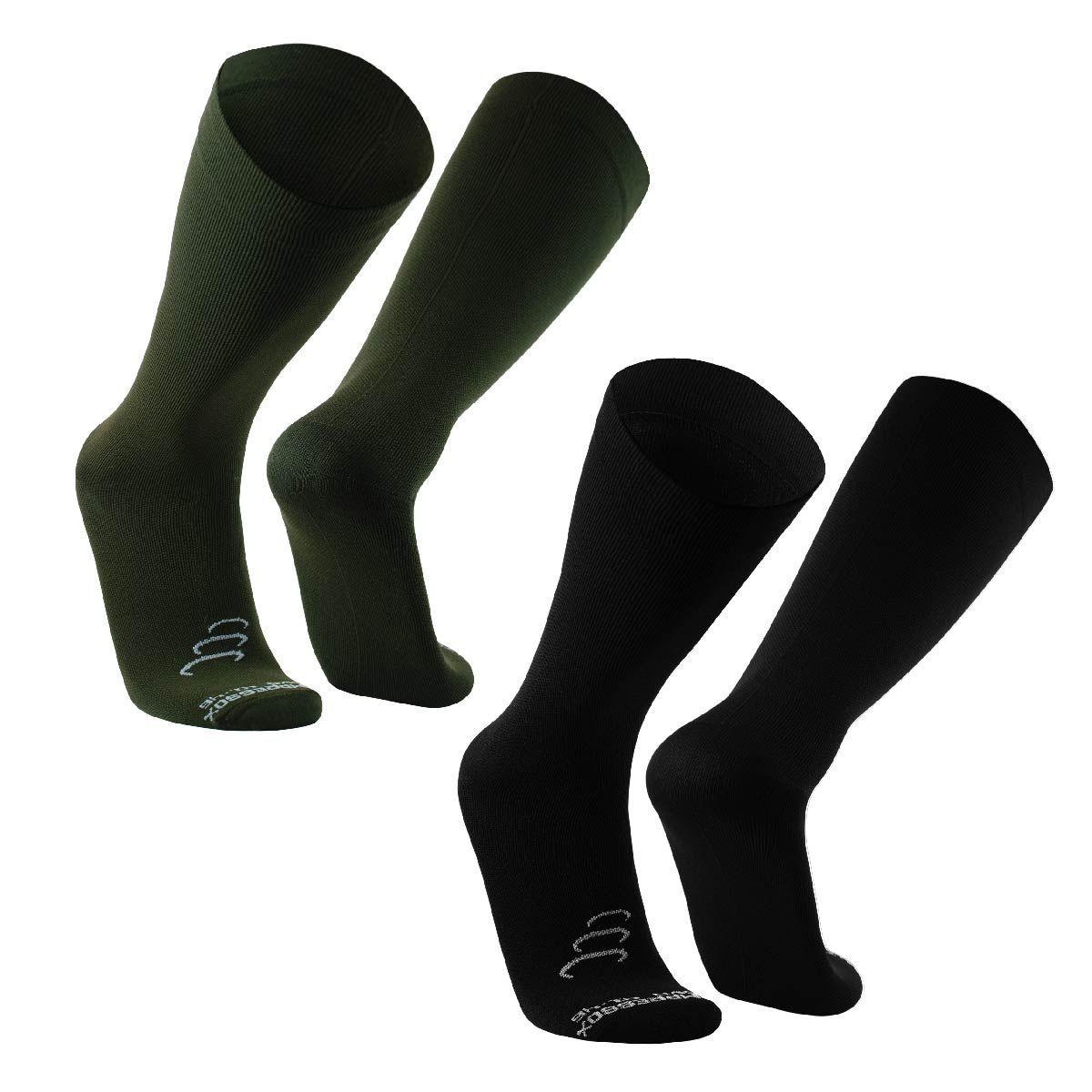 Calcetines de compresión 15-20 mmHg de algodon trekking gym running-0
