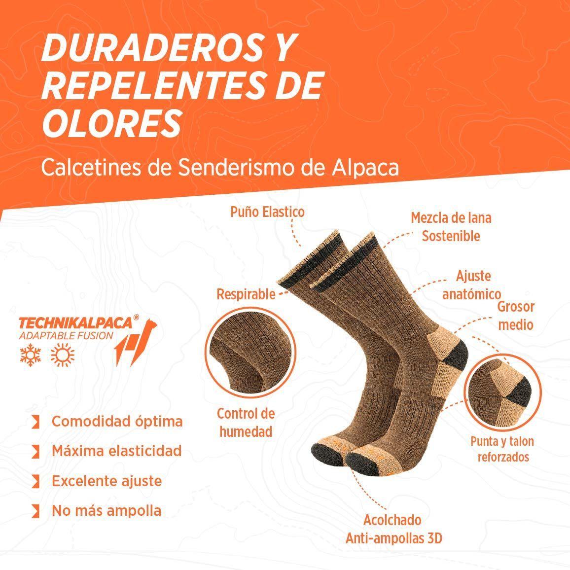 Calcetines de Trekking de Alpaca y Merino -1