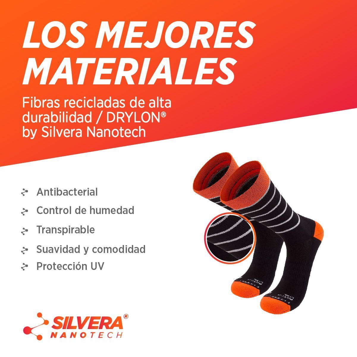 Calcetines deportivas running de compresión antibacterial 2 pares-3