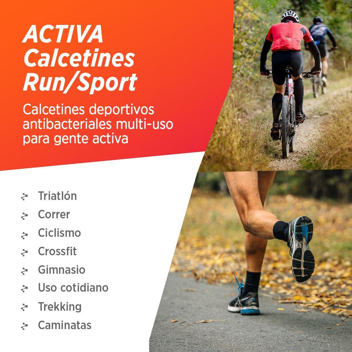 Calcetines deportivas running de compresión antibacterial 2 pares-4