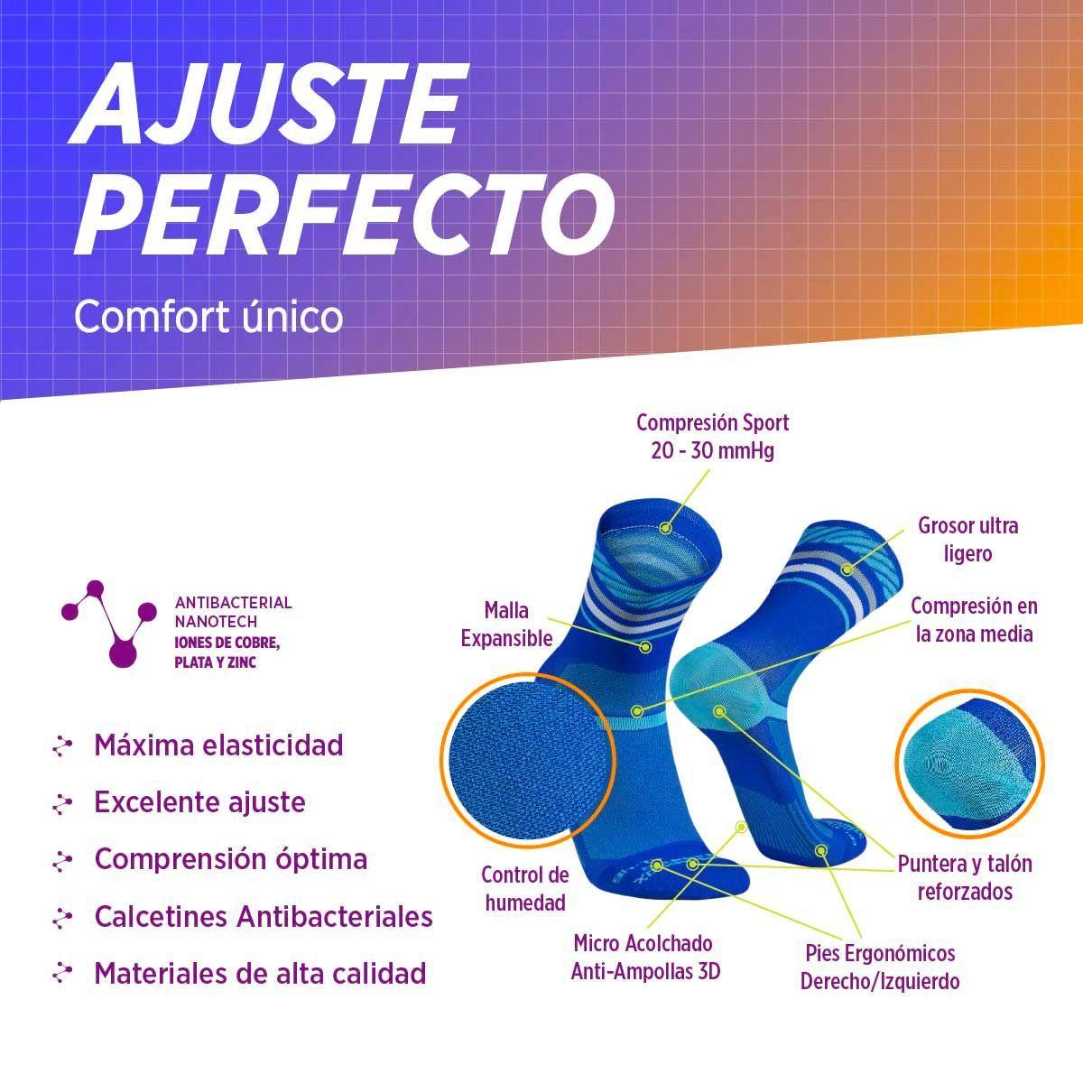 Calcetines deportivos running ciclismo gym tenis padel unisex 2 PACK-1