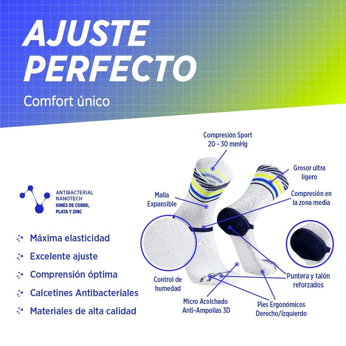 Calcetines deportivos running ciclismo gym tenis padel unisex 2 PACK-1