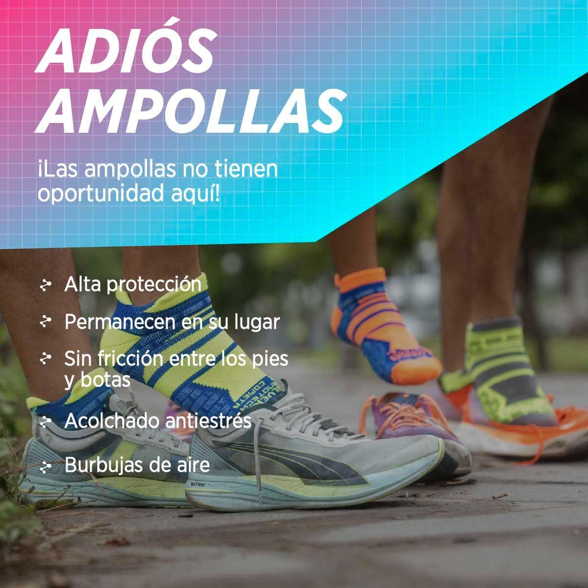 Calcetines deportivas antibacteriales running ciclismo talonera 3 pares-2