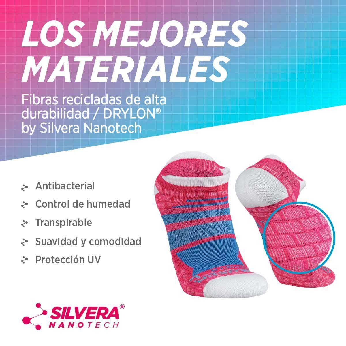 Calcetines deportivas antibacteriales running ciclismo talonera 3 pares-3