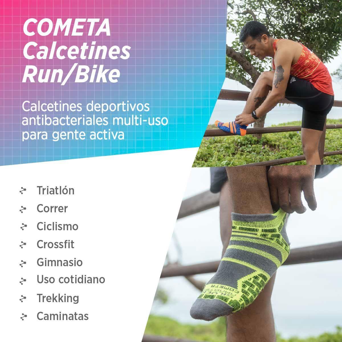 Calcetines deportivas antibacteriales running ciclismo talonera 3 pares-4