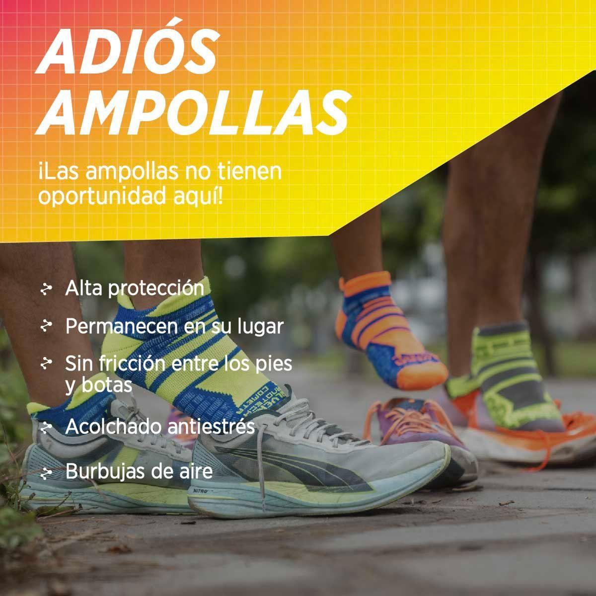 Calcetines deportivas antibacteriales running ciclismo talonera 3 pares-2
