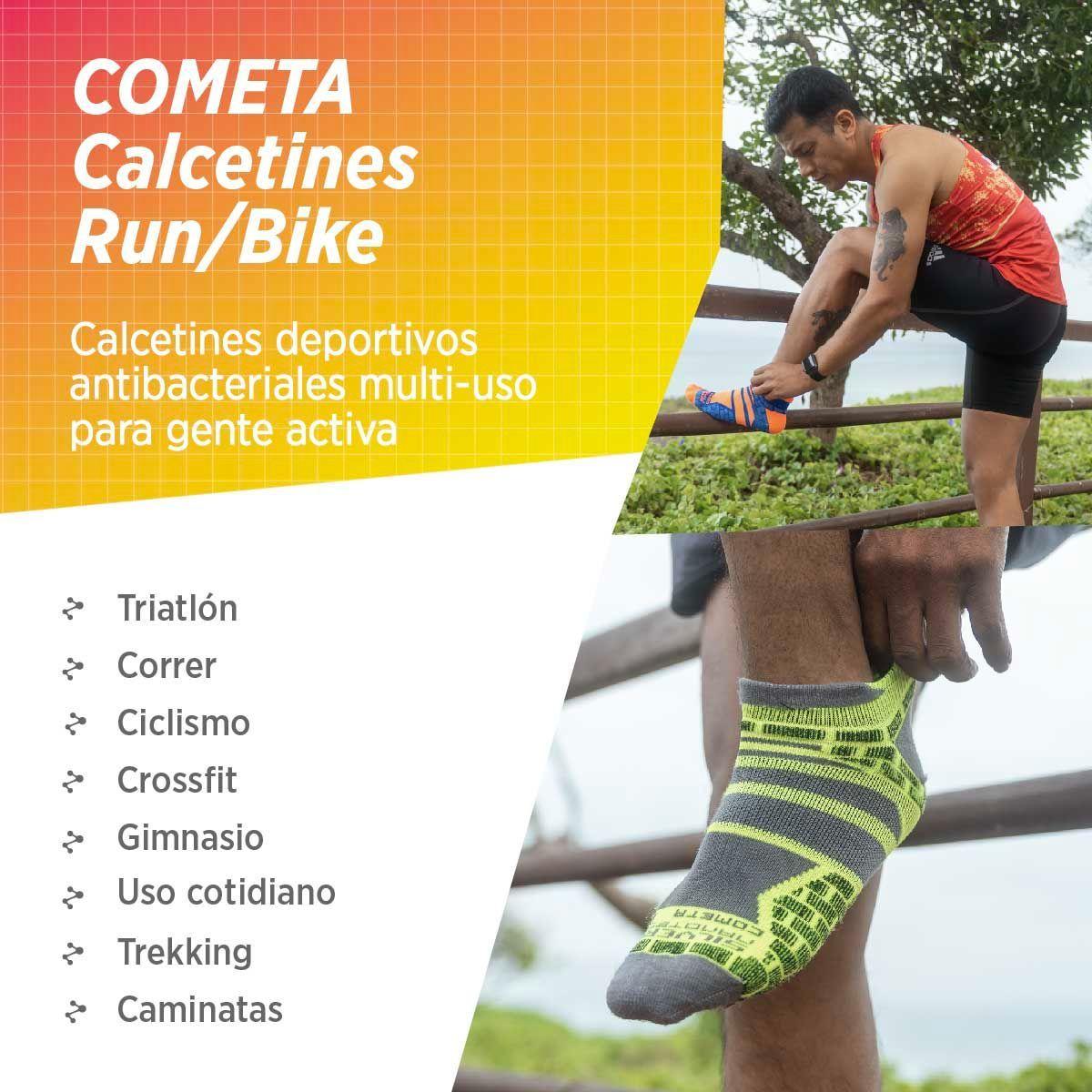 Calcetines deportivas antibacteriales running ciclismo talonera 3 pares-4