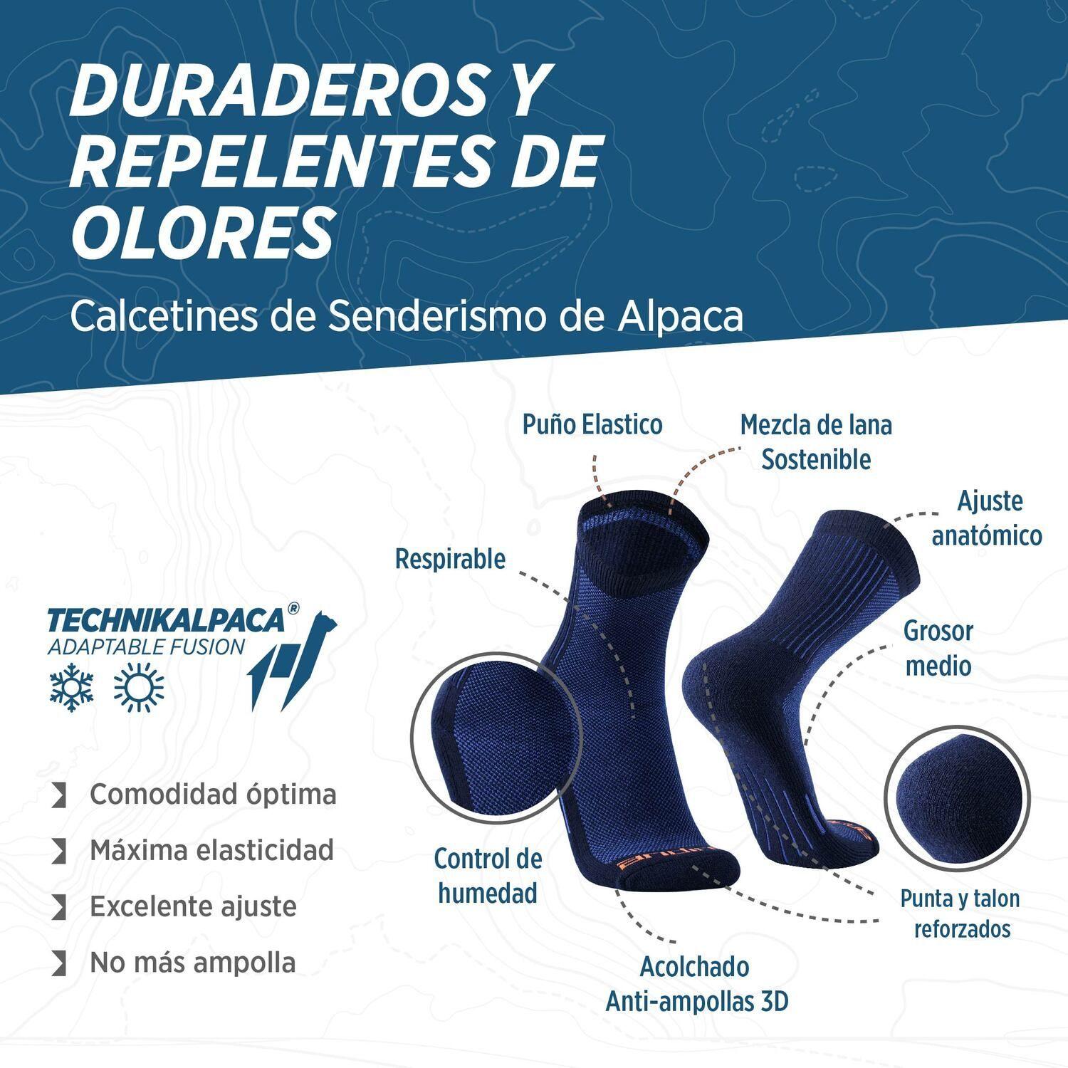 Calcetines deportivos alpaca hikking trekking runn para hombre mujer Andante-1