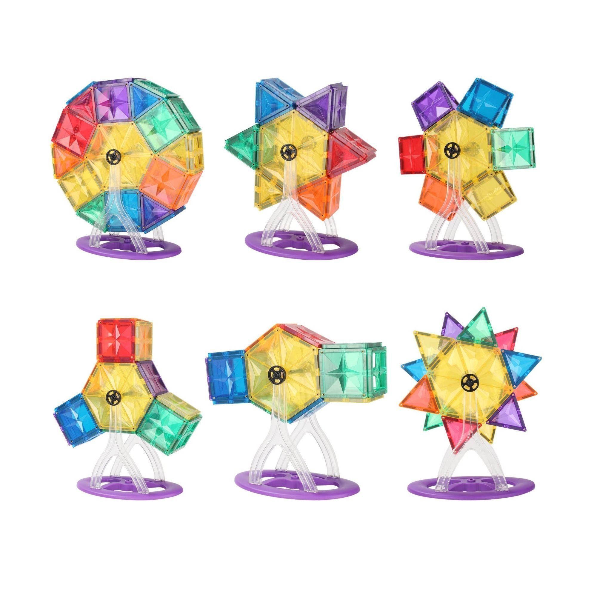 Set De Construcción Bloques Magnéticos Imán 200 Piezas Magnetic Tiles-3