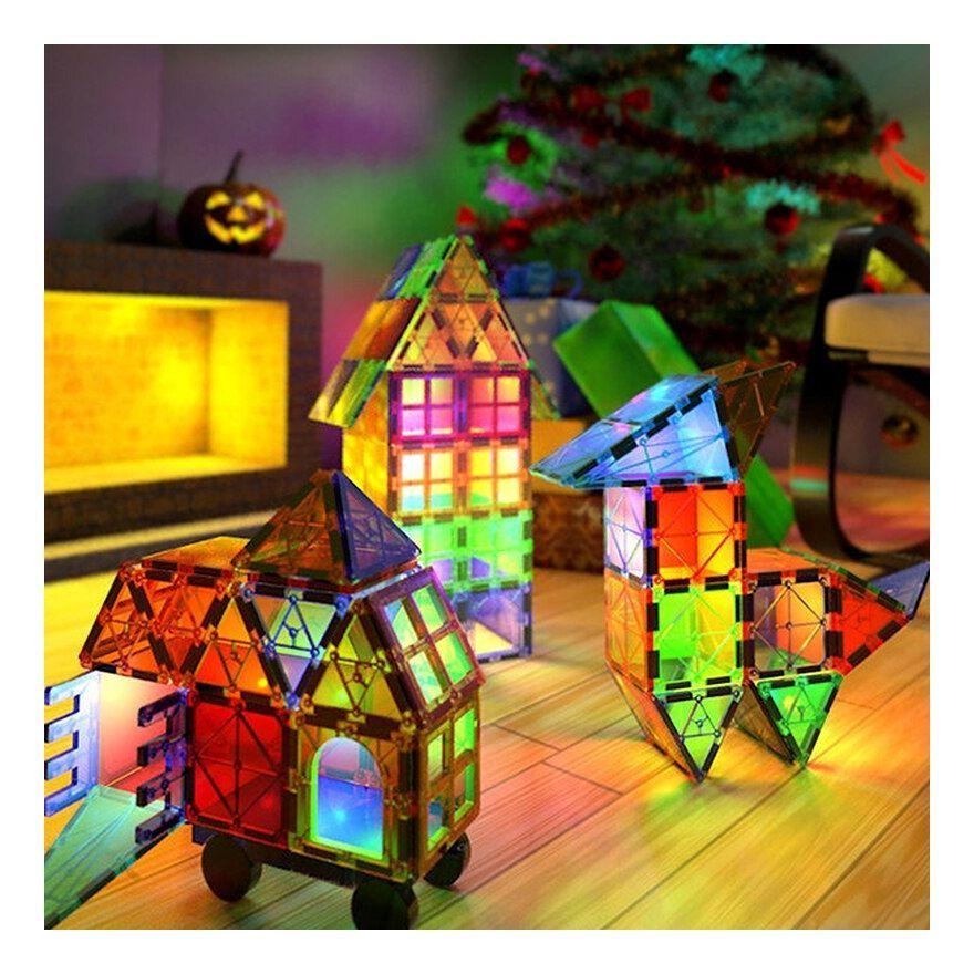 Set De Construcción Bloques Magnéticos Imán 200 Piezas Magnetic Tiles-4