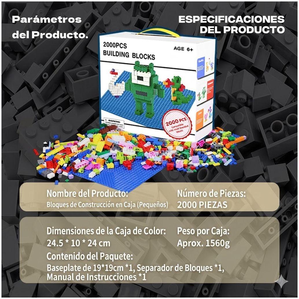 Bloques Construcción 2000 piezas Didáctico Juguete Juego Niño -2