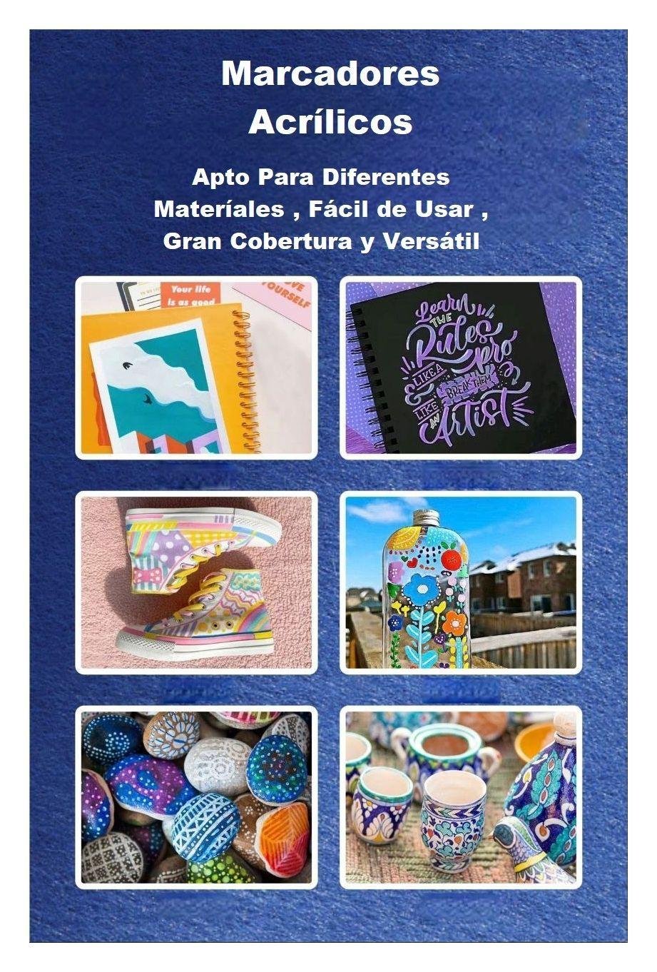 Lápices Acrílicos Marcadores 120 Colores Acrylic Paint Marker-5