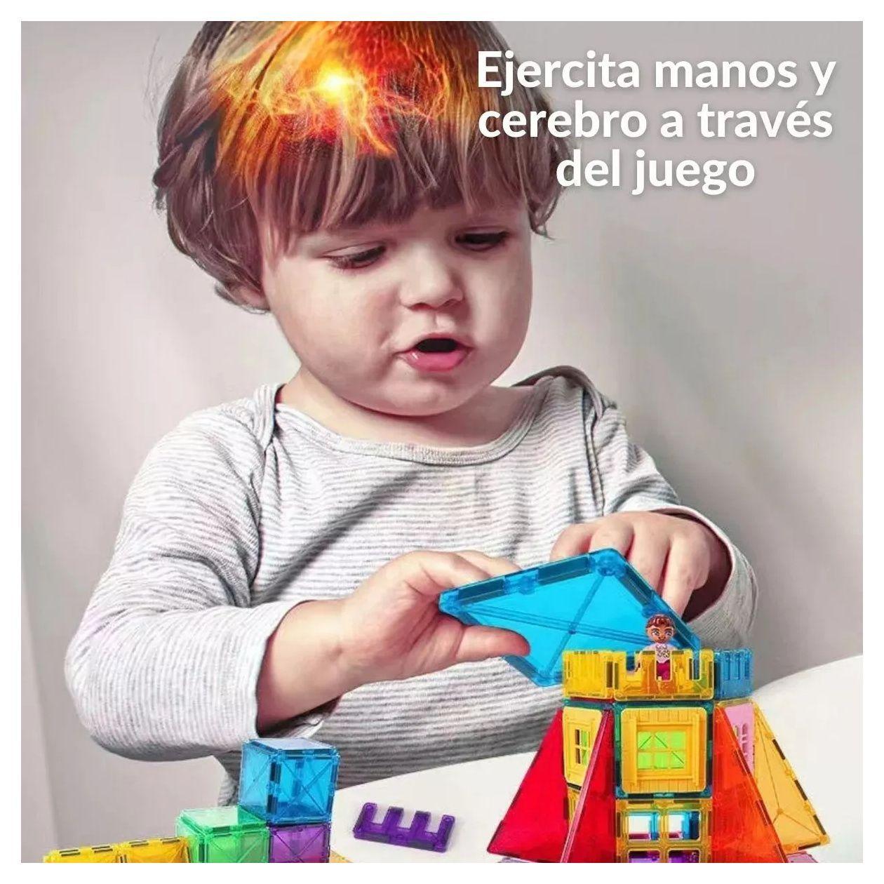 Set De Construcción Bloques  Magnéticos Imán 60 Piezas Magnetic Tiles-5