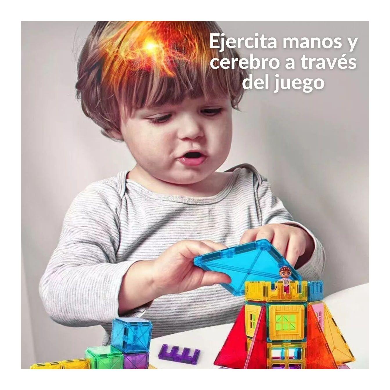 Set De Construcción Bloques  Magnéticos Imán 100 Piezas Magnetic Tiles-4