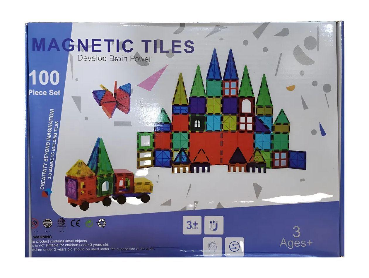 Set De Construcción Bloques  Magnéticos Imán 100 Piezas Magnetic Tiles-6