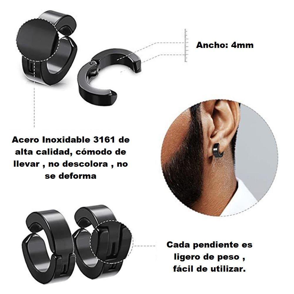 Set 10 Pares De Aros Piercing Falsos A Presión Y Magnética-2