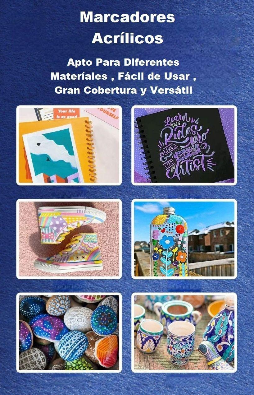Lápices Acrílicos Marcadores 60 Colores Acrylic Paint Marker-2