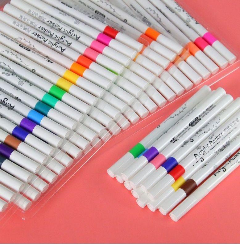 Lápices Acrílicos Marcadores 60 Colores Acrylic Paint Marker-3