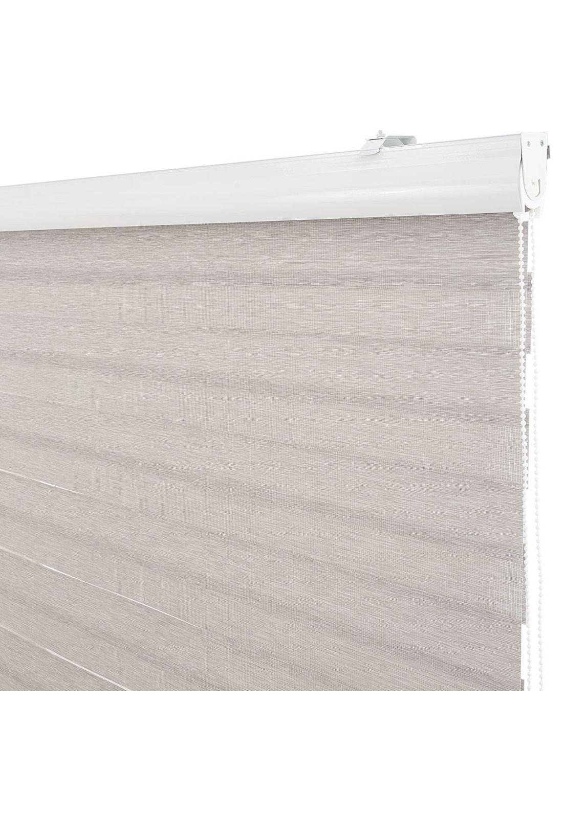 Cortina Duo Con Cenefa Premium 120X240Cm Color Gris Plata-2
