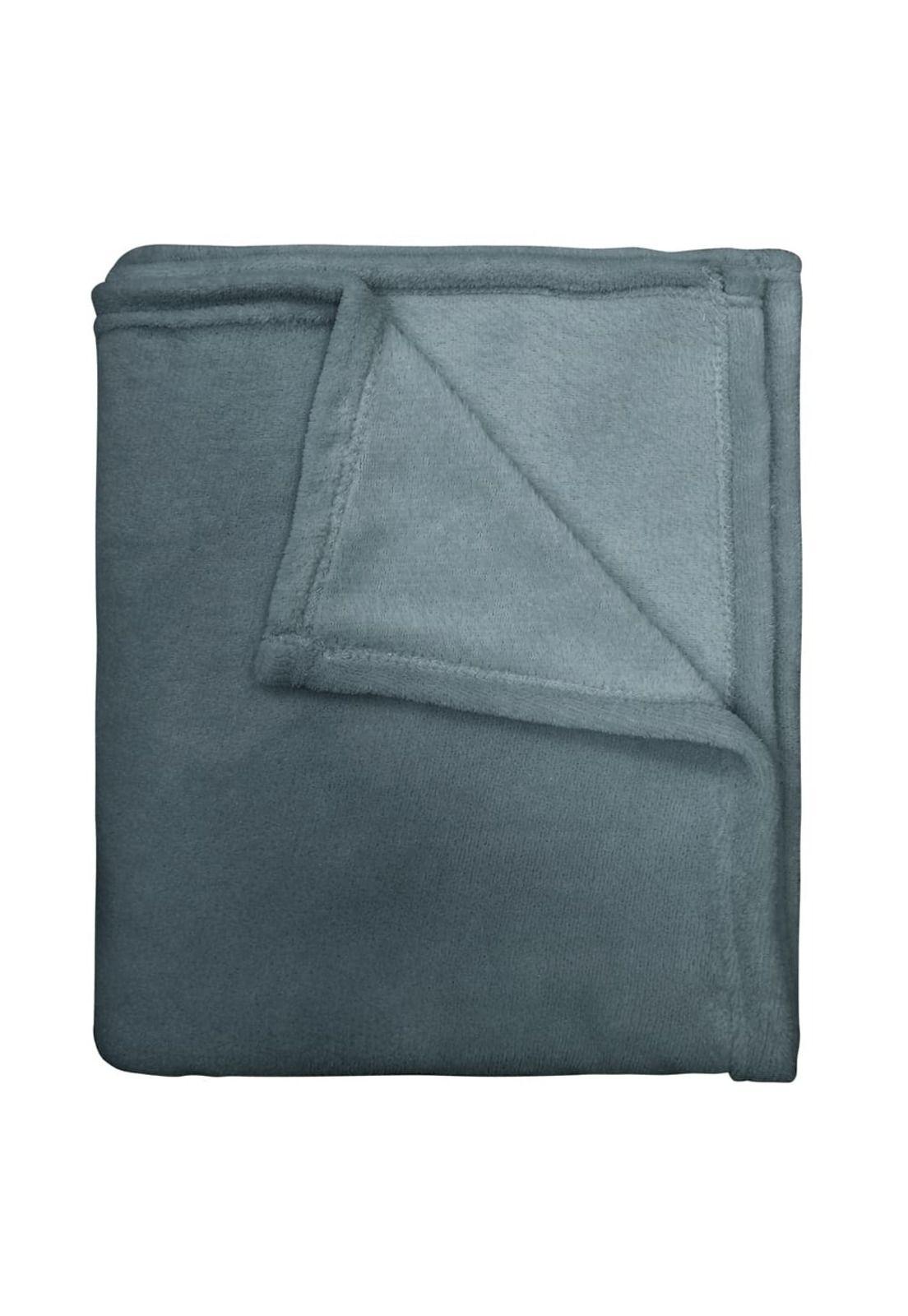 Manta Coral Fleece Ultra Suave Chantilly 125x150 cm Gris Oscuro-1