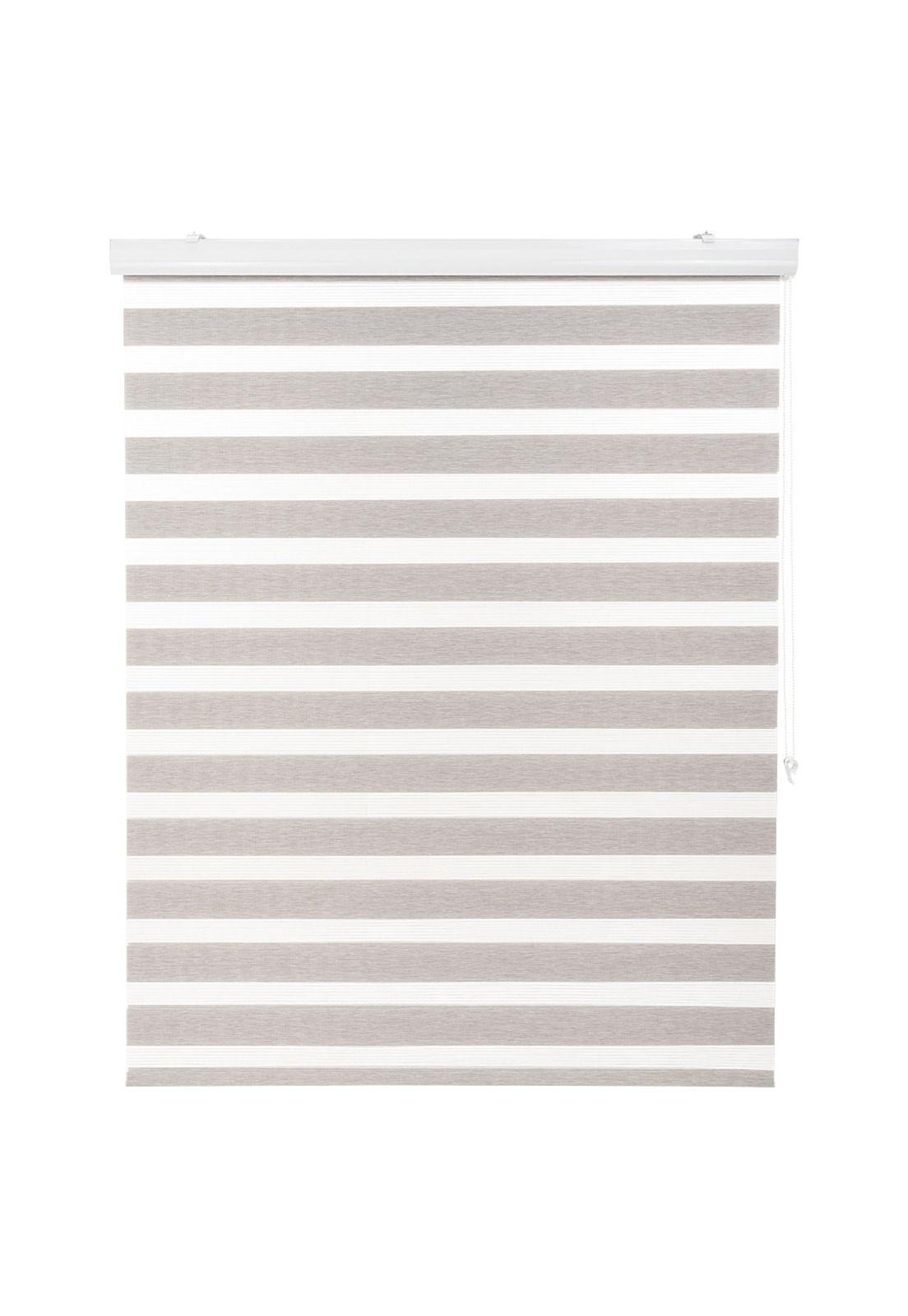 Cortina Duo Con Cenefa Premium 90X240Cm Color Gris Plata-2