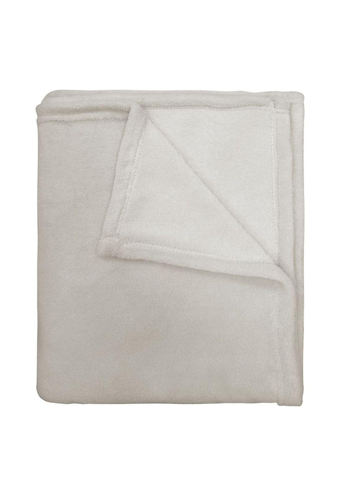 Manta Coral Fleece Ultra Suave Chantilly 125x150 cm Gris Intenso-1