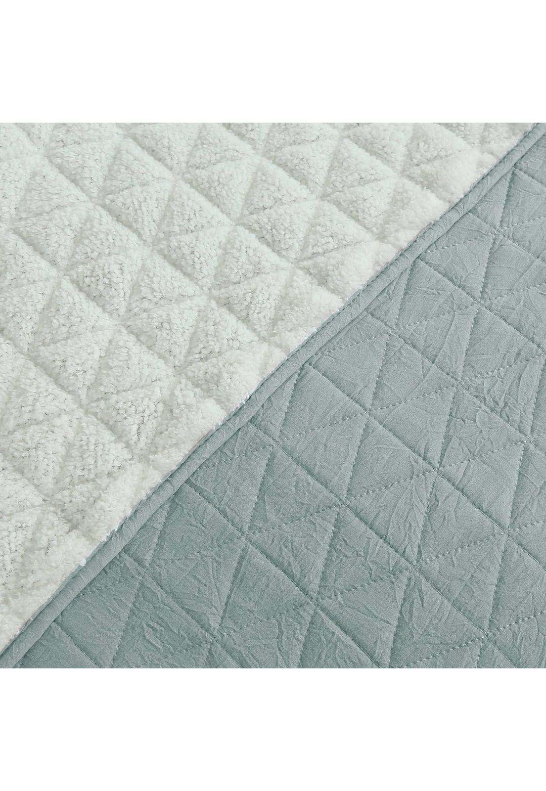 Cubrecama Crinkle Sherpa Liso-1